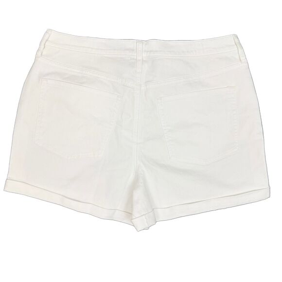 J.CREW Classic Denim Short 32 Optic White Wash 5” Folded Cuff Jean B28 - Picture 3 of 7